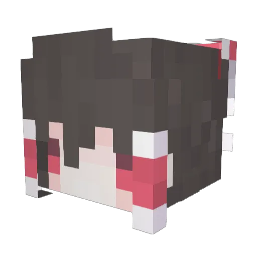 YaoiUke Minecraft avatar head, 3D render
