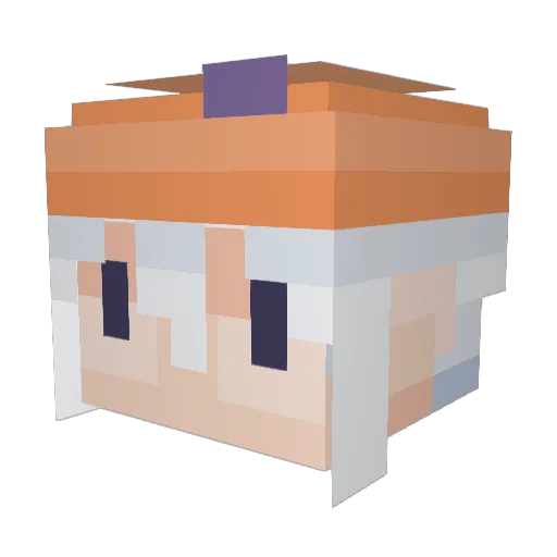 Yaomatically Minecraft avatar head, 3D render