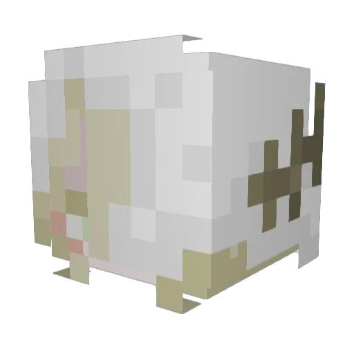 Yaoshi Minecraft avatar head, 3D render