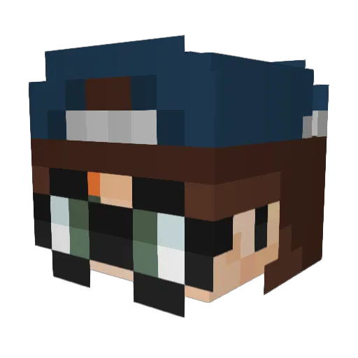 Yaotl54 Minecraft avatar head, 3D render