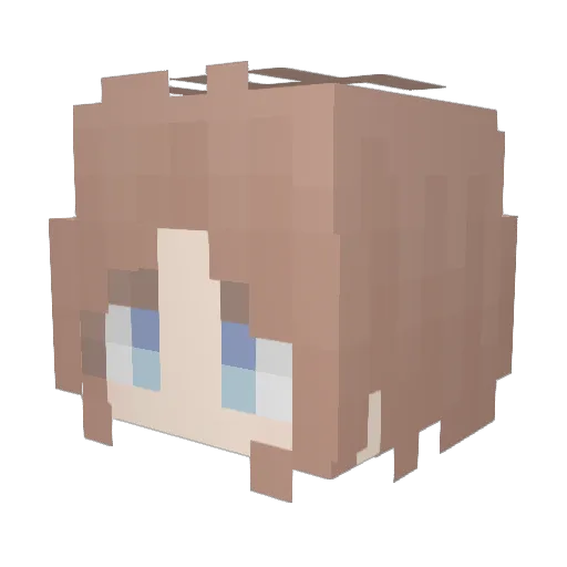 YaoxinAsensen Minecraft avatar head, 3D render