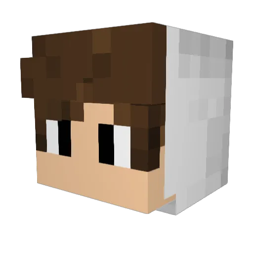 Yapada Minecraft avatar head, 3D render