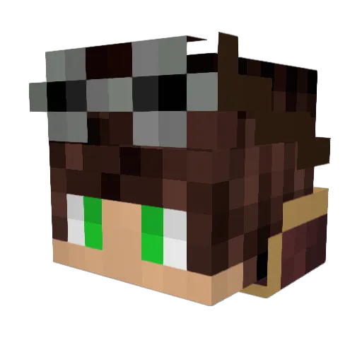 Yaplin Minecraft avatar head, 3D render
