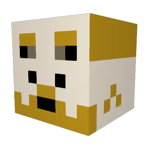 Yapnor Minecraft avatar head, 3D render