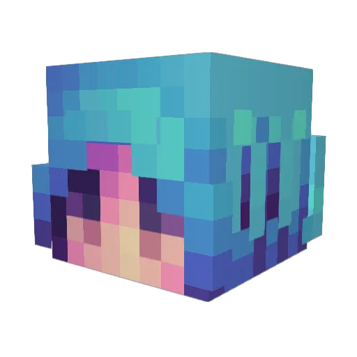 Yappax Minecraft avatar head, 3D render