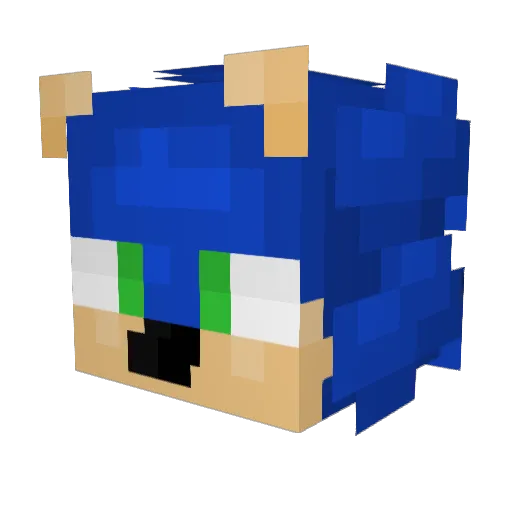 Yappinn Minecraft avatar head, 3D render