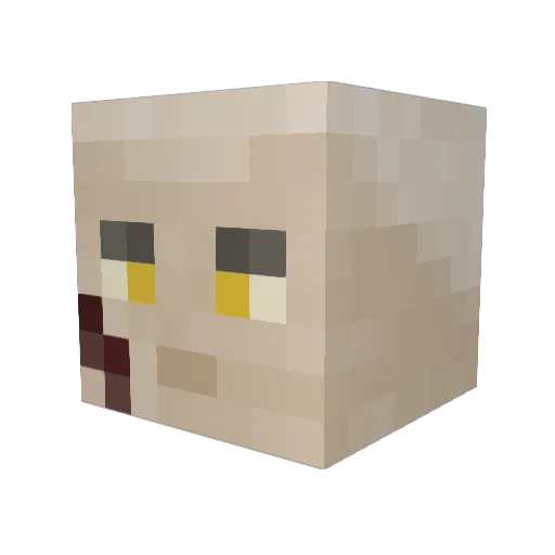 YappyBadger445 Minecraft avatar head, 3D render
