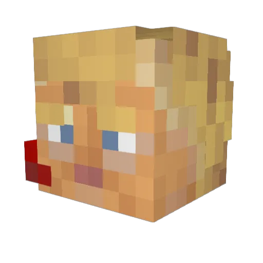 Yar4ik_ Minecraft avatar head, 3D render