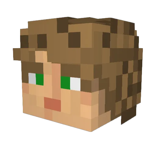 YarakYan Minecraft avatar head, 3D render