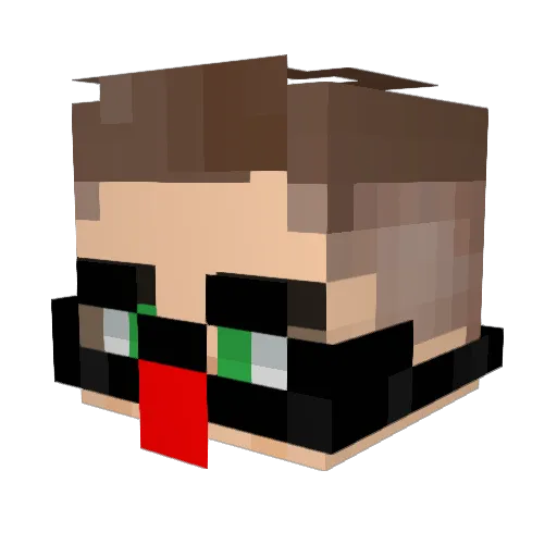 Yarakomovic Minecraft avatar head, 3D render