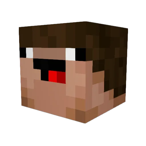 Yarasky_ Minecraft avatar head, 3D render