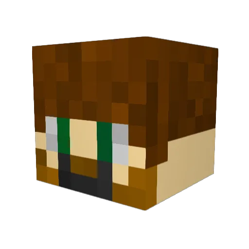Yarblingelbu Minecraft avatar head, 3D render