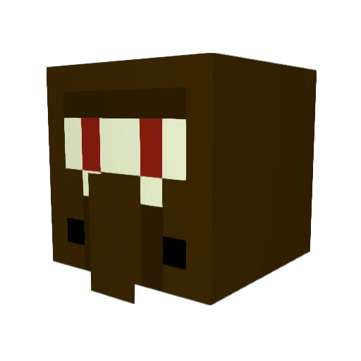 YardApe18 Minecraft avatar head, 3D render