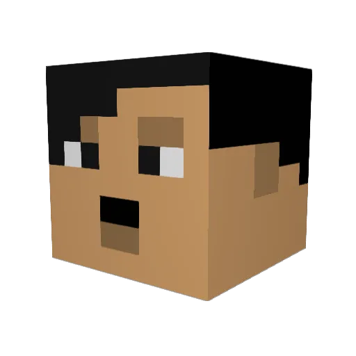 YardSailor Minecraft avatar head, 3D render