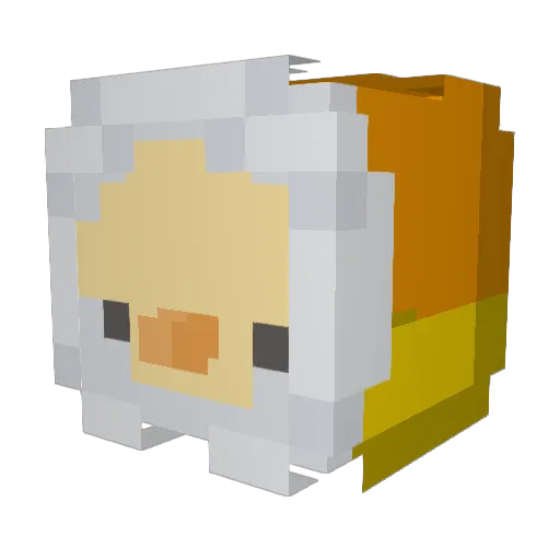 Yarden Minecraft avatar head, 3D render