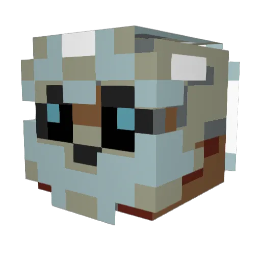 Yardnicus Minecraft avatar head, 3D render