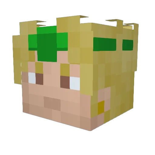 YareYareDazeee Minecraft avatar head, 3D render