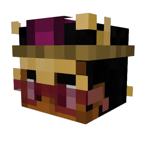Yargonaut Minecraft avatar head, 3D render