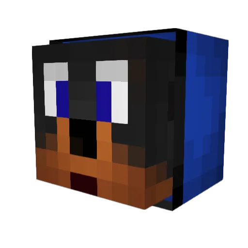 Yariomi Minecraft avatar head, 3D render