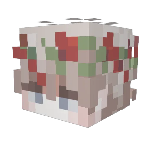 Yarmilo Minecraft avatar head, 3D render