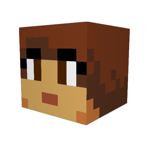 YarnLady Minecraft avatar head, 3D render
