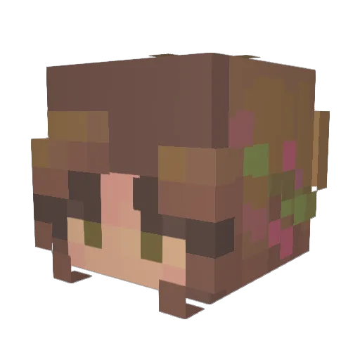 YarnWorm Minecraft avatar head, 3D render