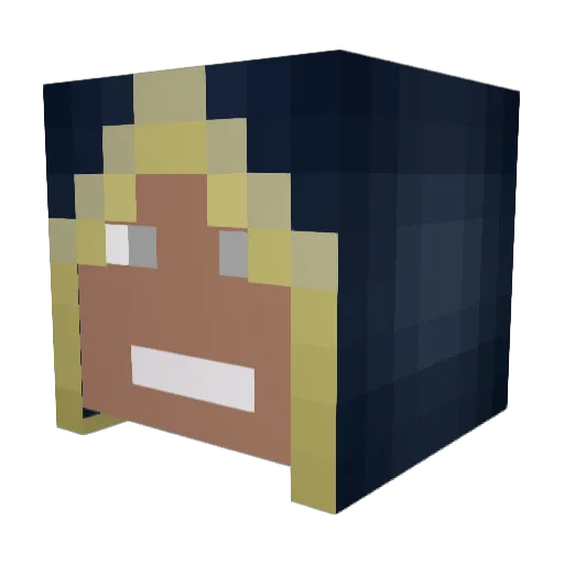 Yaroslav16 Minecraft avatar head, 3D render