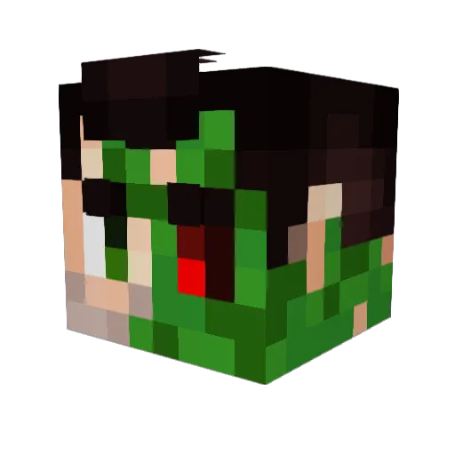 Yarpac Minecraft avatar head, 3D render