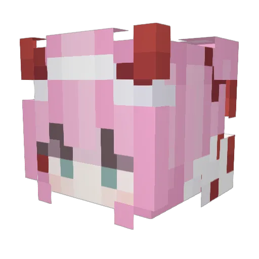 Yarpdog Minecraft avatar head, 3D render