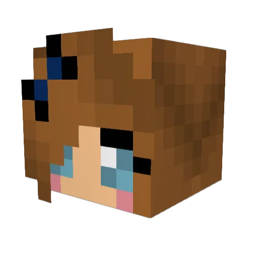 Yarrgon Minecraft avatar head, 3D render