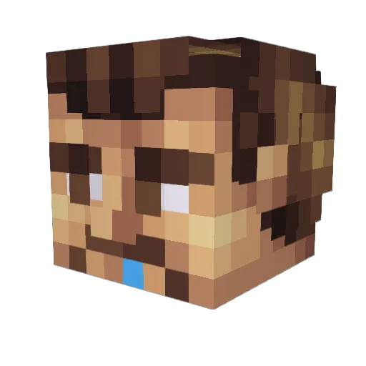 Yarrow__ Minecraft avatar head, 3D render