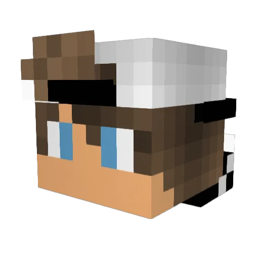 Yarrvin Minecraft avatar head, 3D render