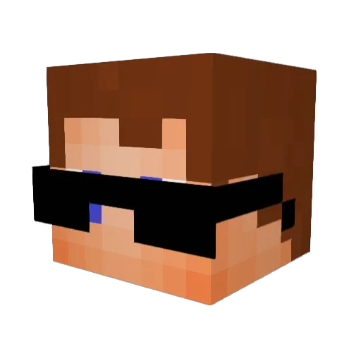 Yarto Minecraft avatar head, 3D render