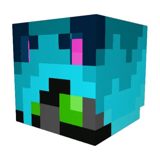 YarviZac Minecraft avatar head, 3D render