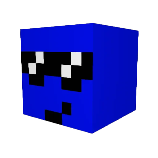 Yarvine Minecraft avatar head, 3D render