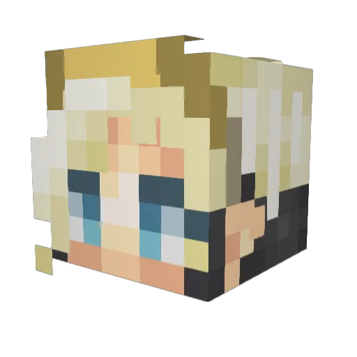YasQueenSlay Minecraft avatar head, 3D render