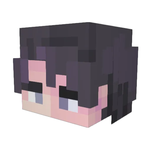 Yasari Minecraft avatar head, 3D render