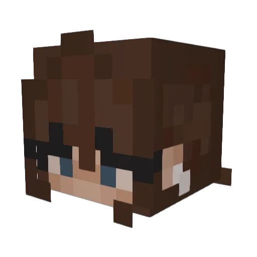 Yascvp Minecraft avatar head, 3D render