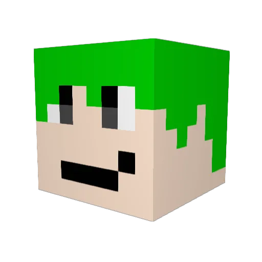 Yasengma Minecraft avatar head, 3D render