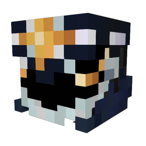 Yaseppuku Minecraft avatar head, 3D render