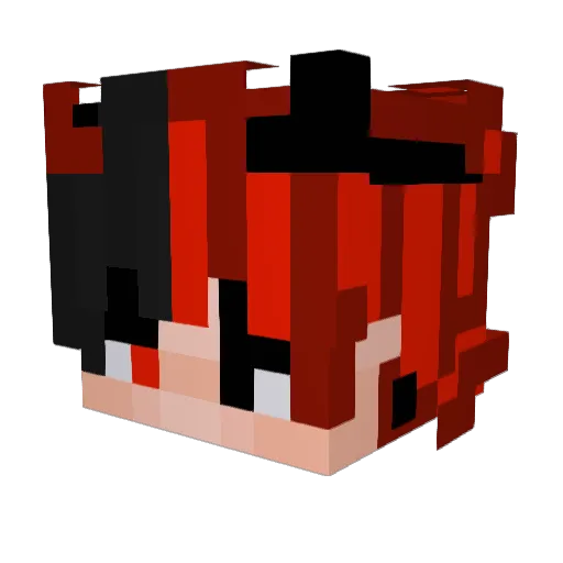YashaNeko Minecraft avatar head, 3D render