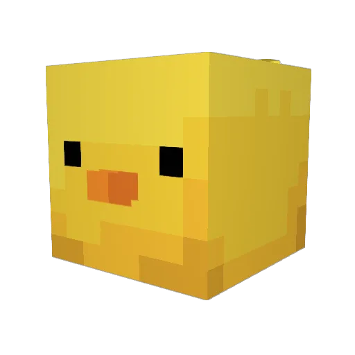 Yashaiki Minecraft avatar head, 3D render