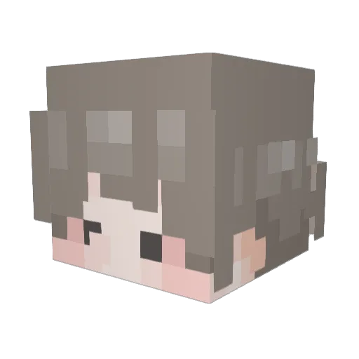 Yasig Minecraft avatar head, 3D render