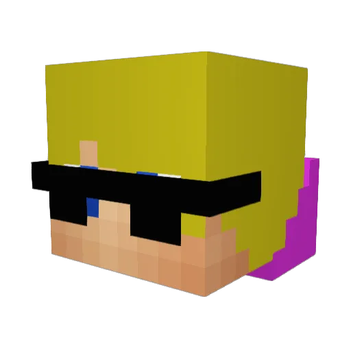 Yasilu Minecraft avatar head, 3D render