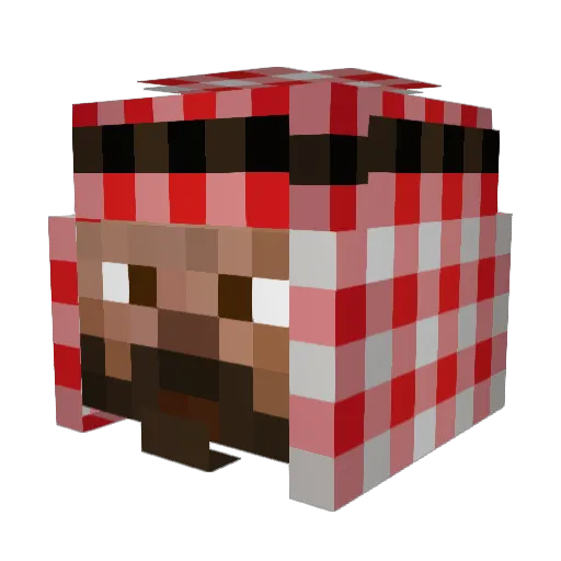 Yasko_De_Bamako Minecraft avatar head, 3D render