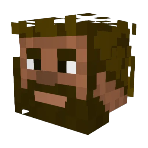 Yasmada Minecraft avatar head, 3D render