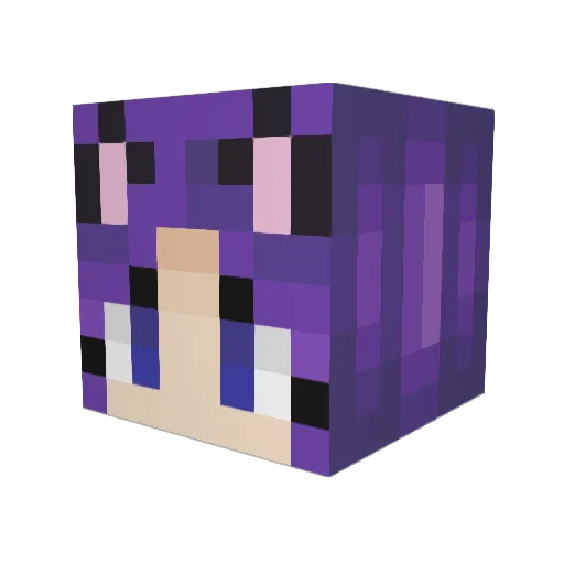 YasminBlueBerry Minecraft avatar head, 3D render