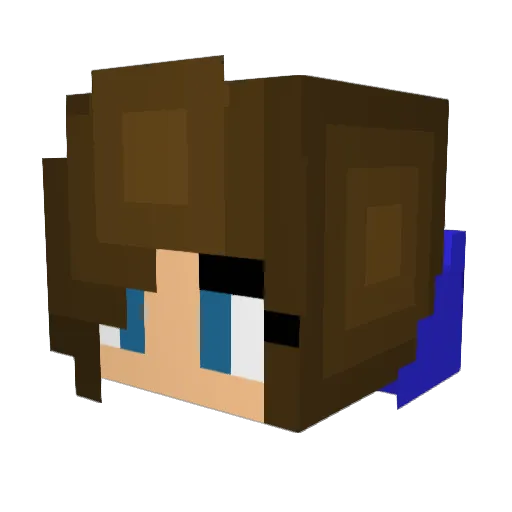 YasminBr Minecraft avatar head, 3D render