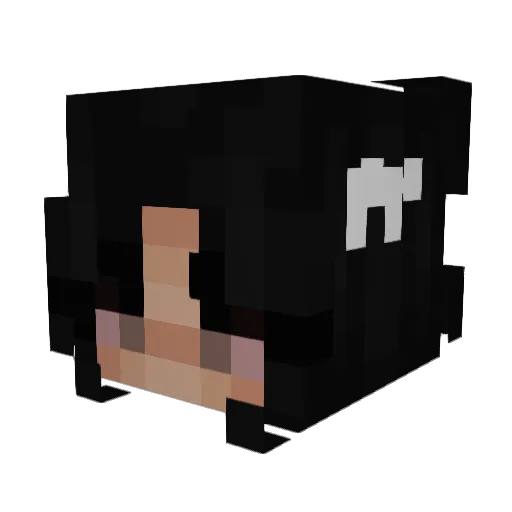 Yasminee Minecraft avatar head, 3D render