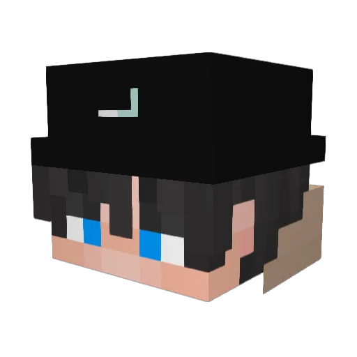 Yasoaa Minecraft avatar head, 3D render